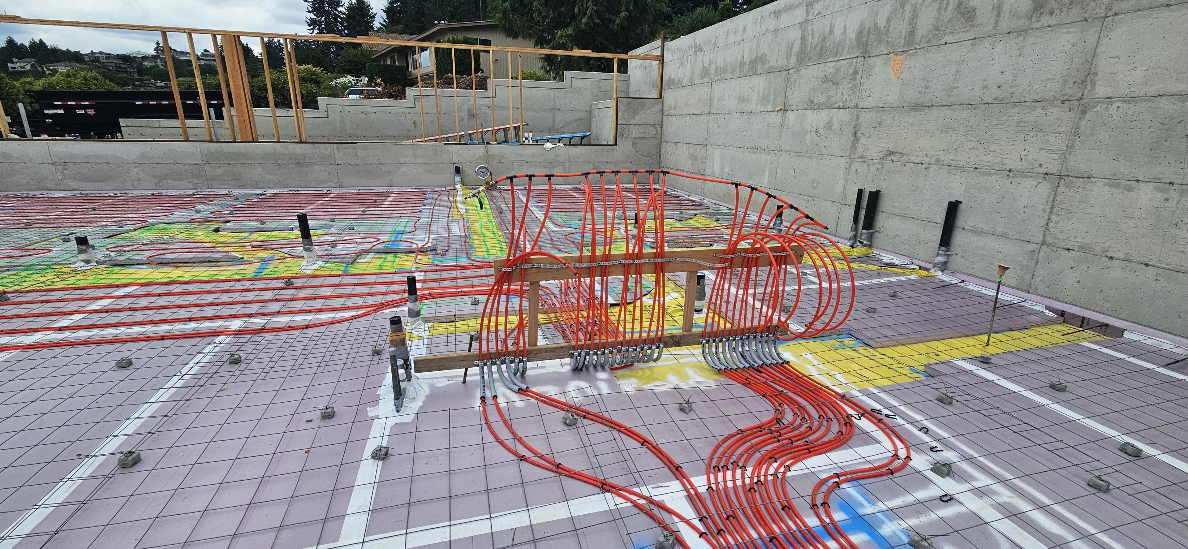Copper and PEX supply rough-in through new framing
